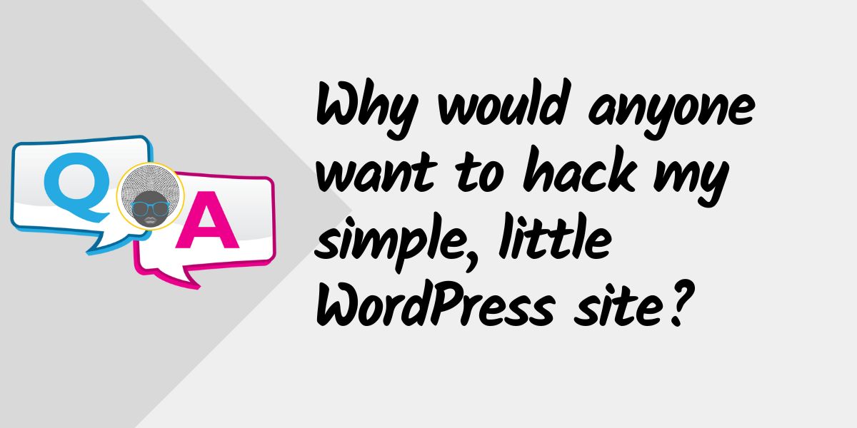 WP Woman | Question | Why would anyone want to hack my simple, little WordPress website?